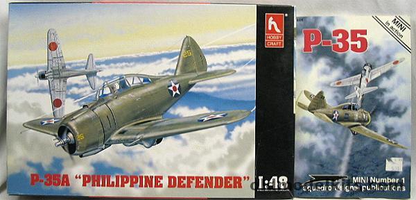 Hobby Craft 1/48 P-35A 'Philippine Defender' with Squadron 50 page 'Mini In Action' Book, HC1551 plastic model kit